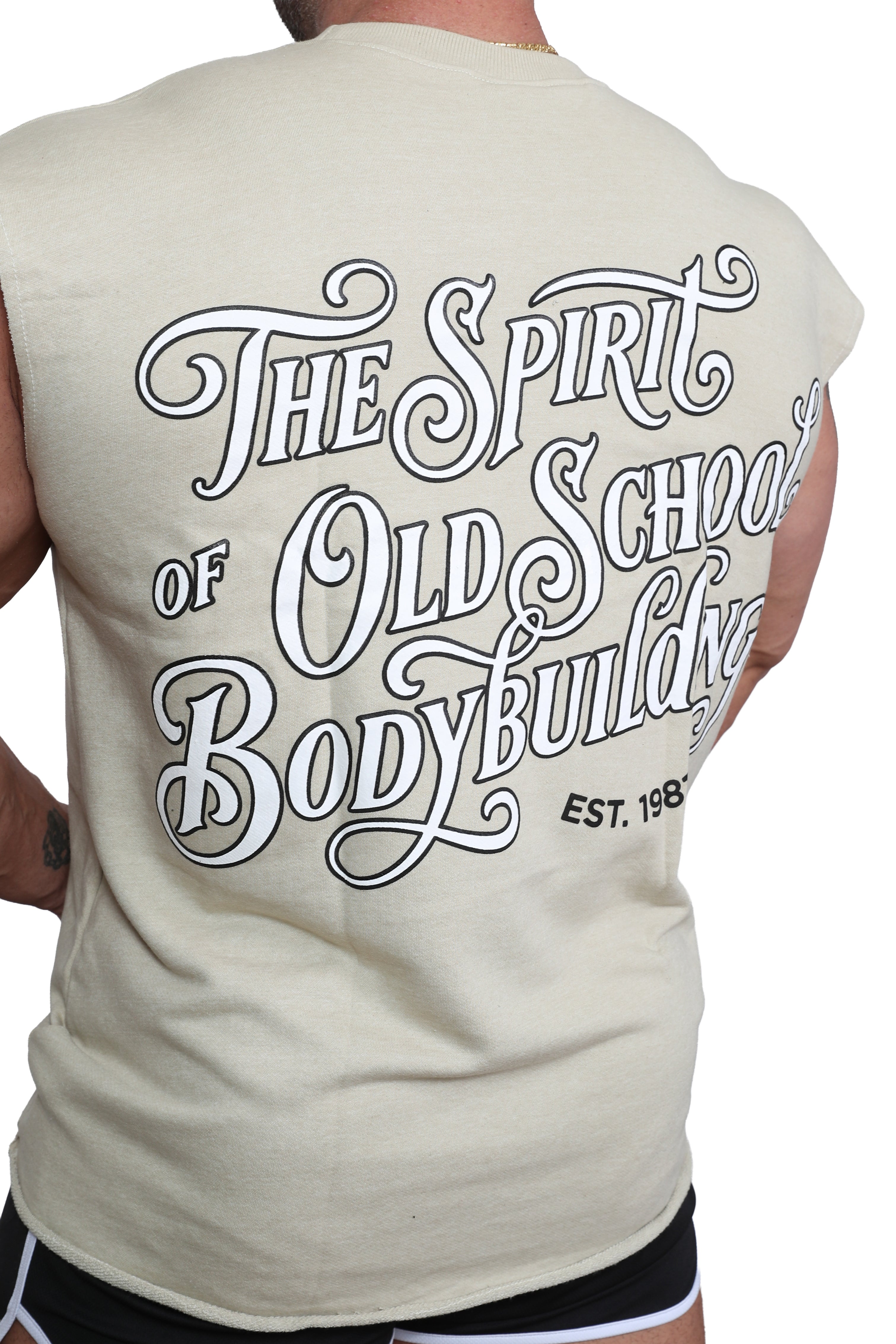 Oversize Sleeveless Calpe Spirit Shirt BEIGE