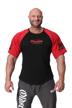 TWO TONE OVERSIZE SHIRT SCHWARZ/ROT