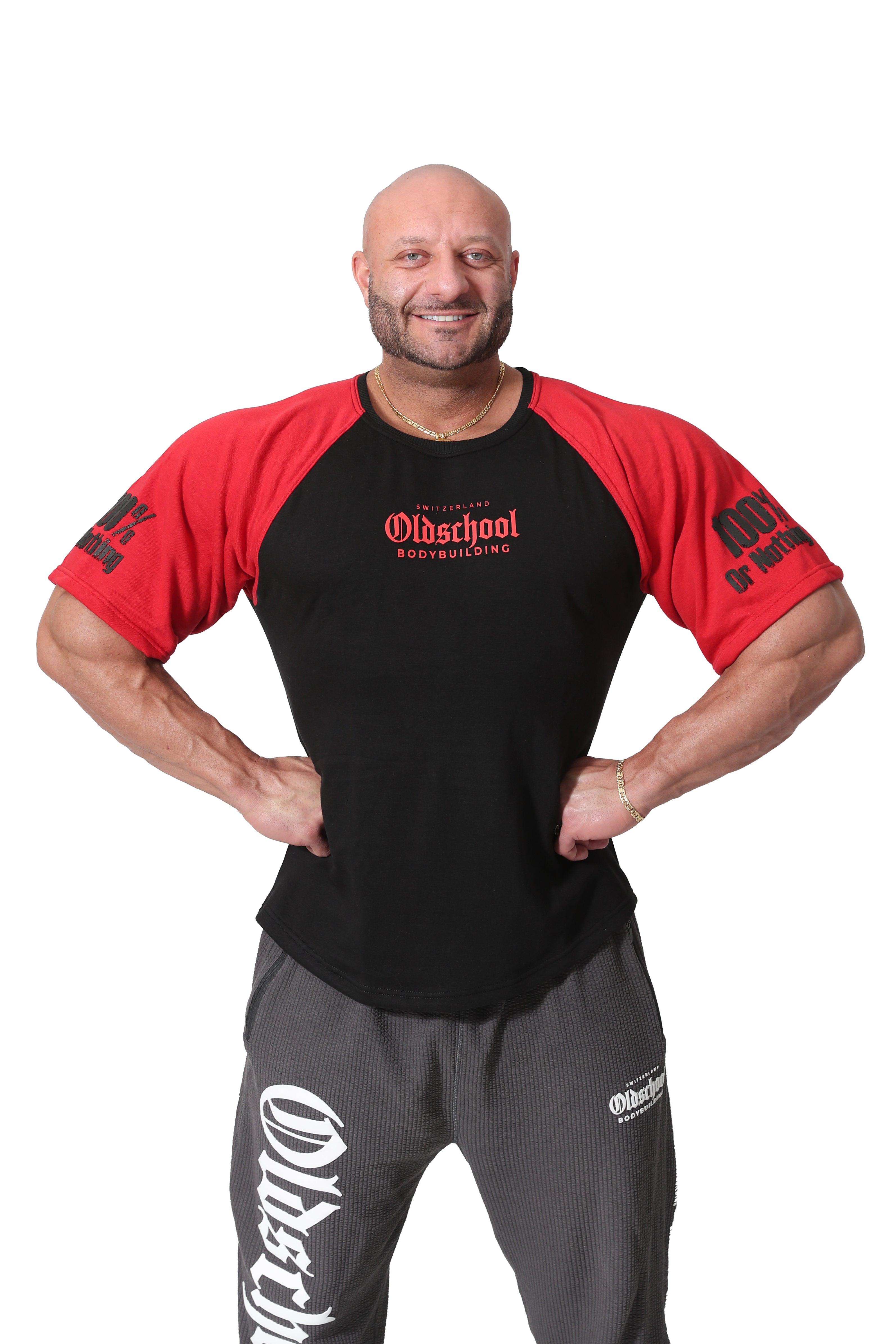 TWO TONE OVERSIZE SHIRT SCHWARZ/ROT