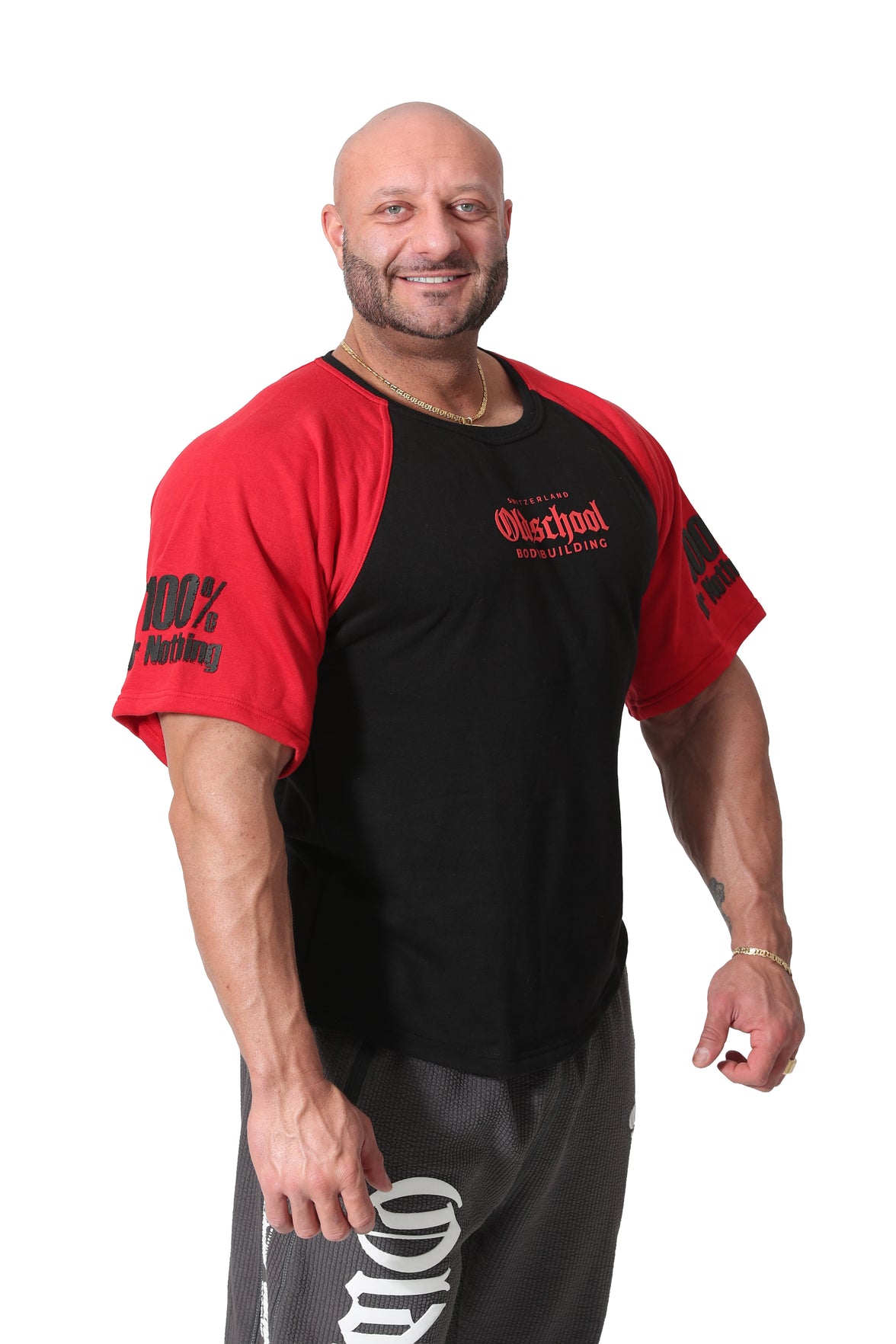 TWO TONE OVERSIZE SHIRT SCHWARZ/ROT