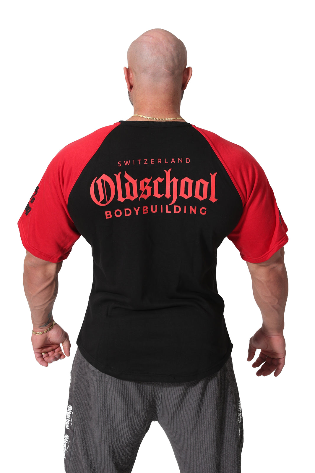 TWO TONE OVERSIZE SHIRT SCHWARZ/ROT