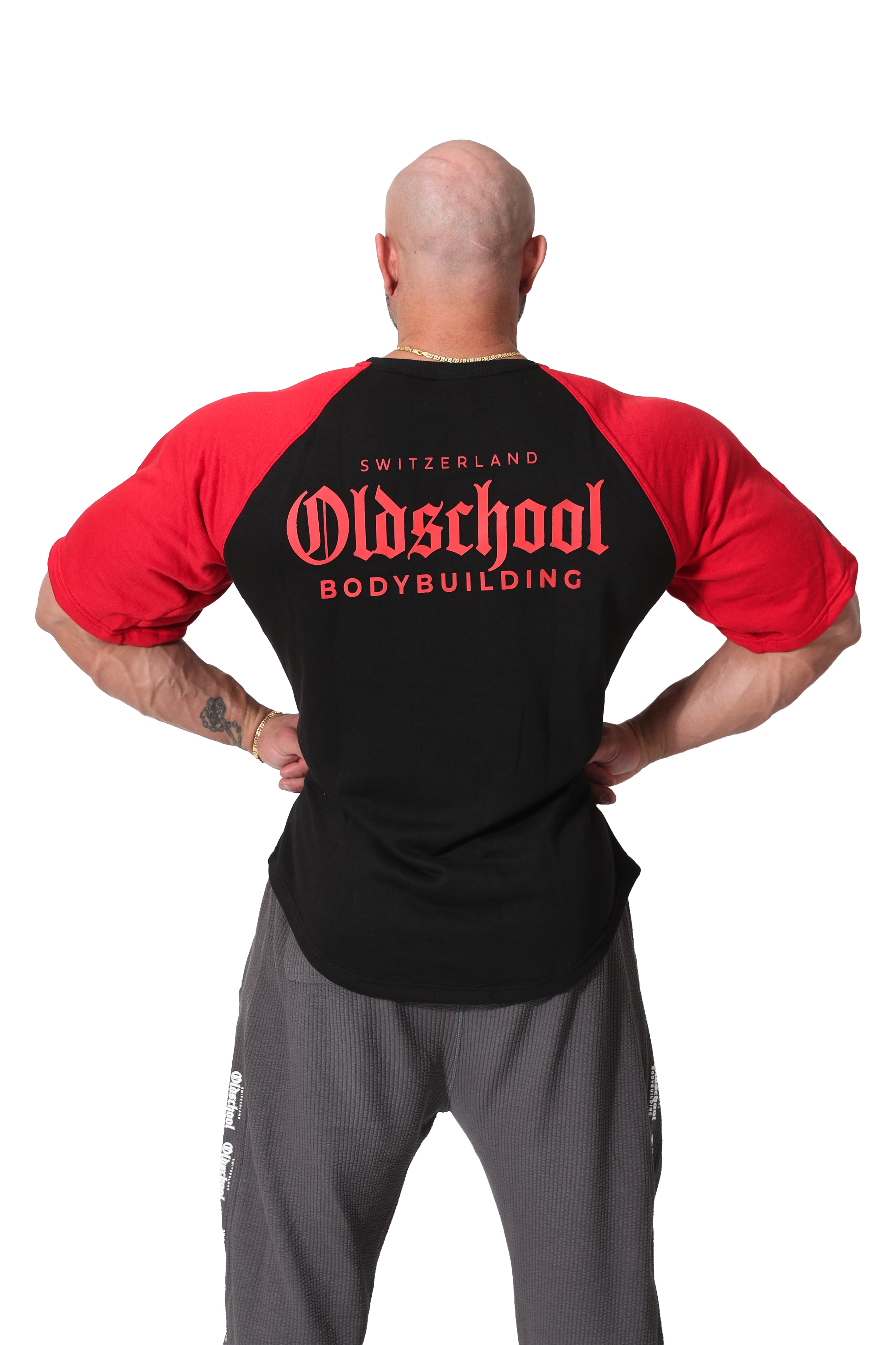 TWO TONE OVERSIZE SHIRT SCHWARZ/ROT