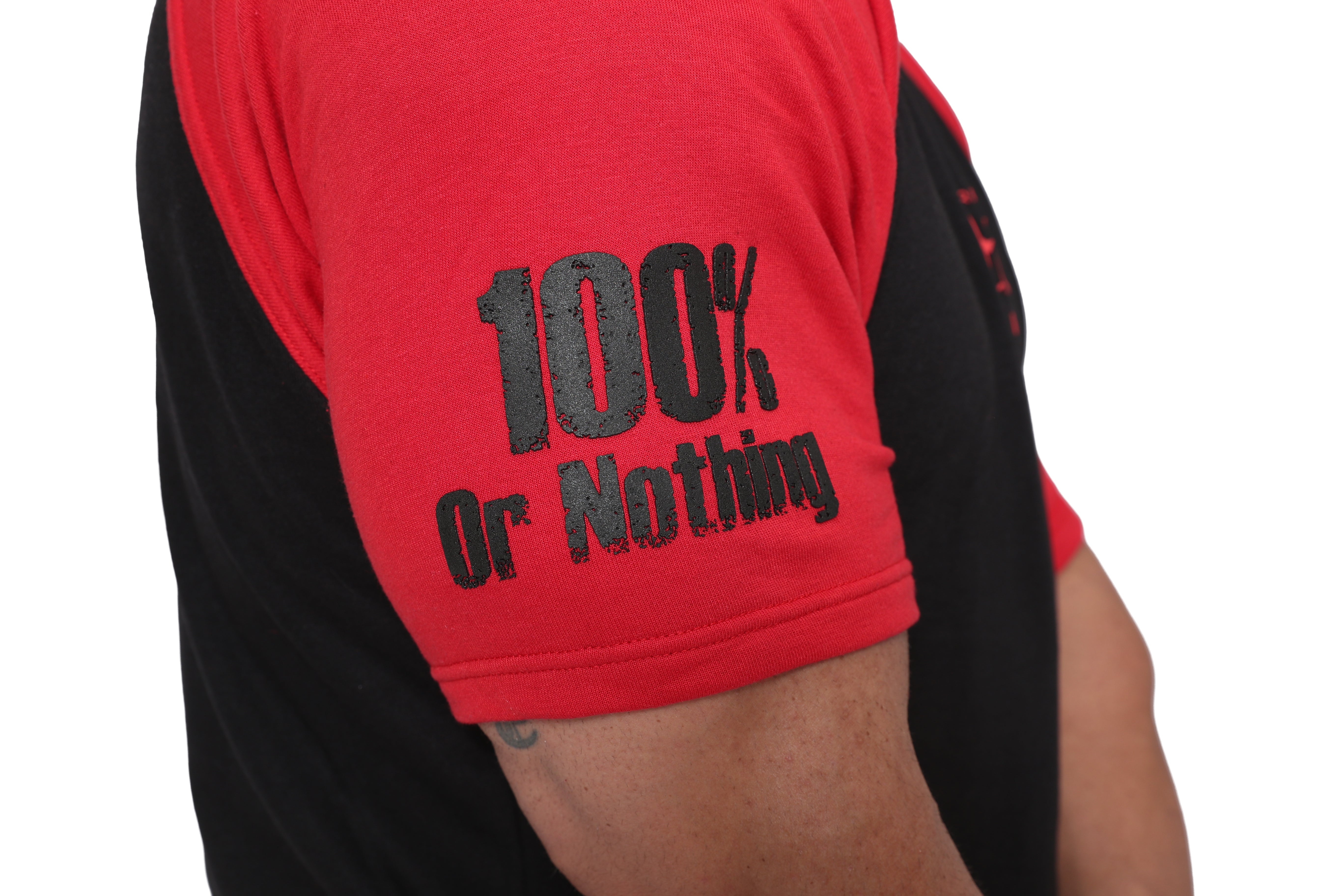 TWO TONE OVERSIZE SHIRT SCHWARZ/ROT