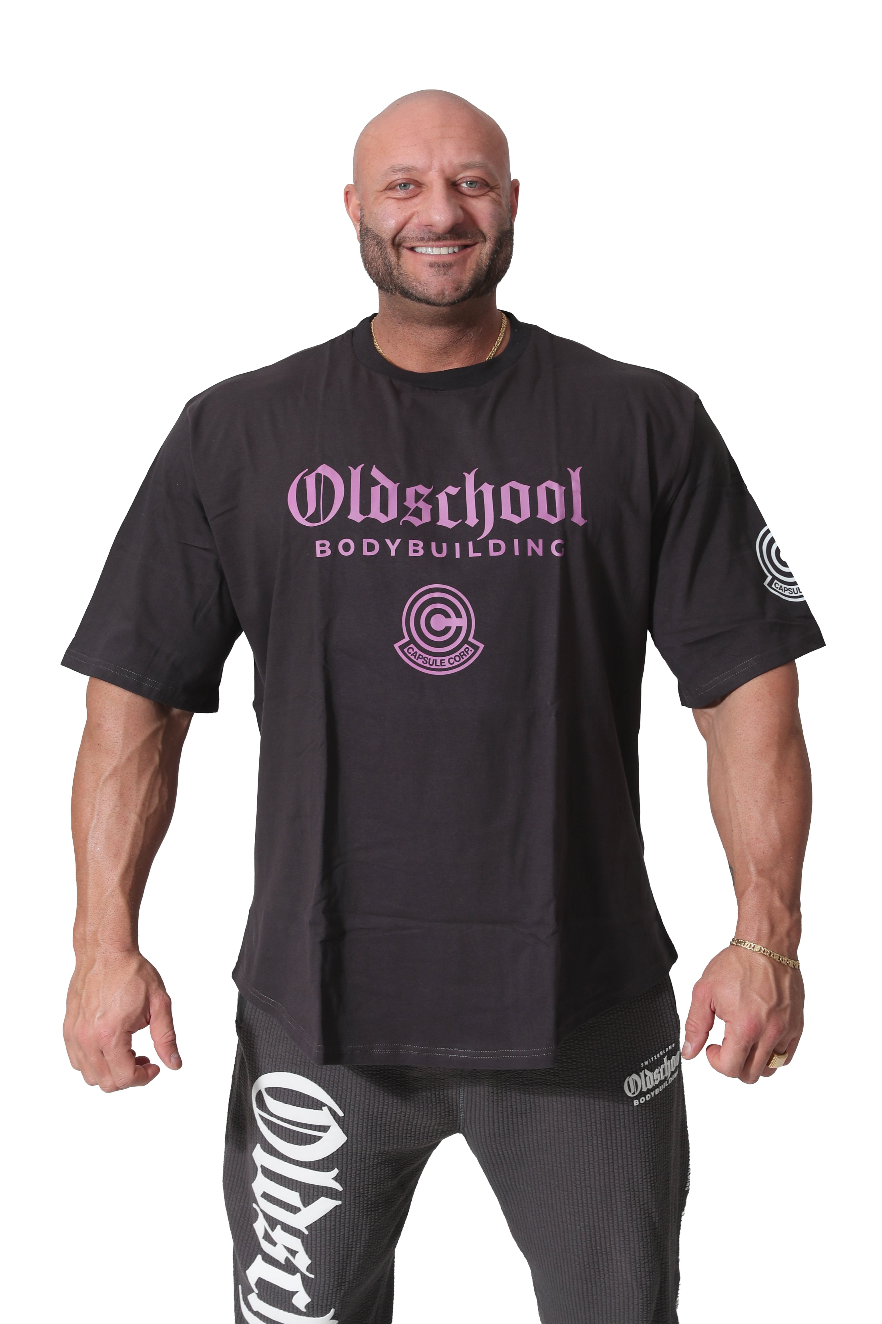 Oldschool Bodybuilding Switzerland Trunks Boy From The Future Oversize Shirt - Antrazit