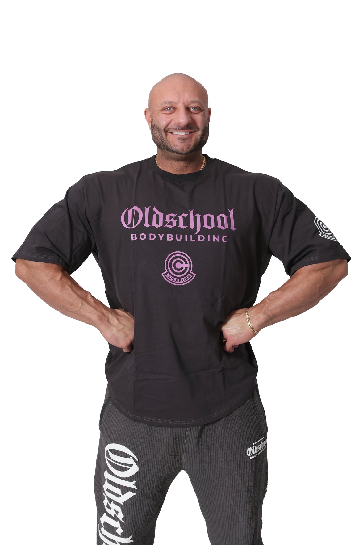 Oldschool Bodybuilding Switzerland Trunks Boy From The Future Oversize Shirt - Antrazit