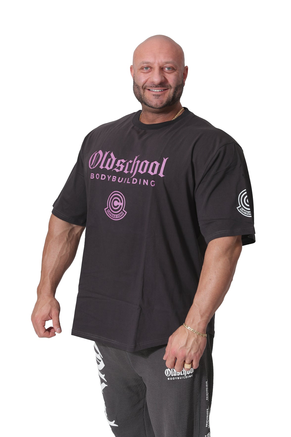 Oldschool Bodybuilding Switzerland Trunks Boy From The Future Oversize Shirt - Antrazit