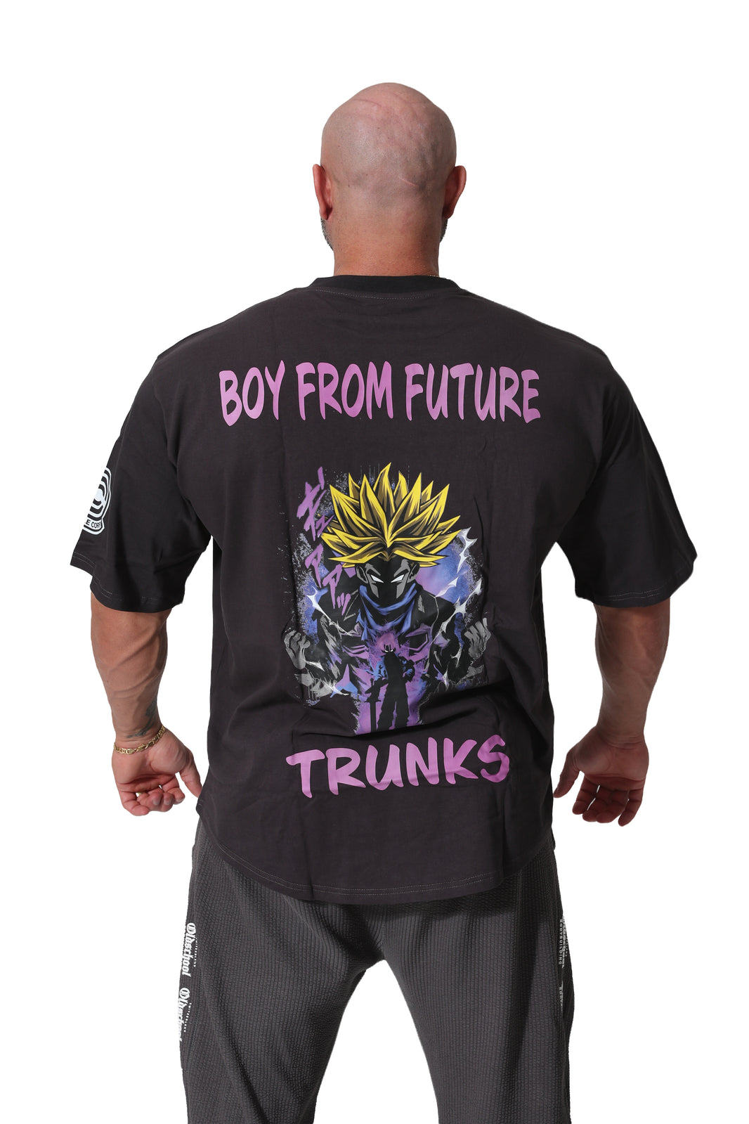 Oldschool Bodybuilding Switzerland Trunks Boy From The Future Oversize Shirt - Antrazit