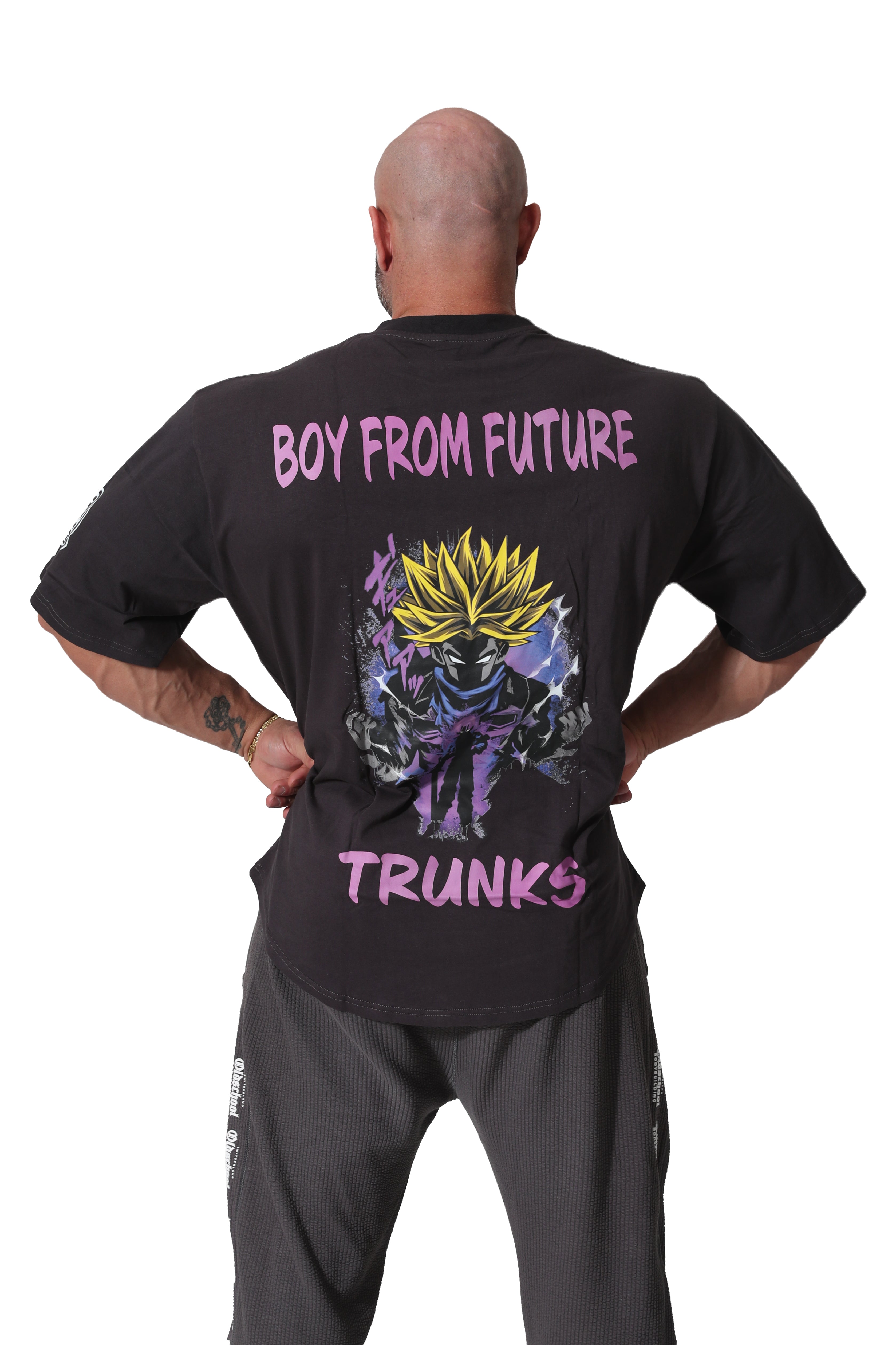Oldschool Bodybuilding Switzerland Trunks Boy From The Future Oversize Shirt - Antrazit