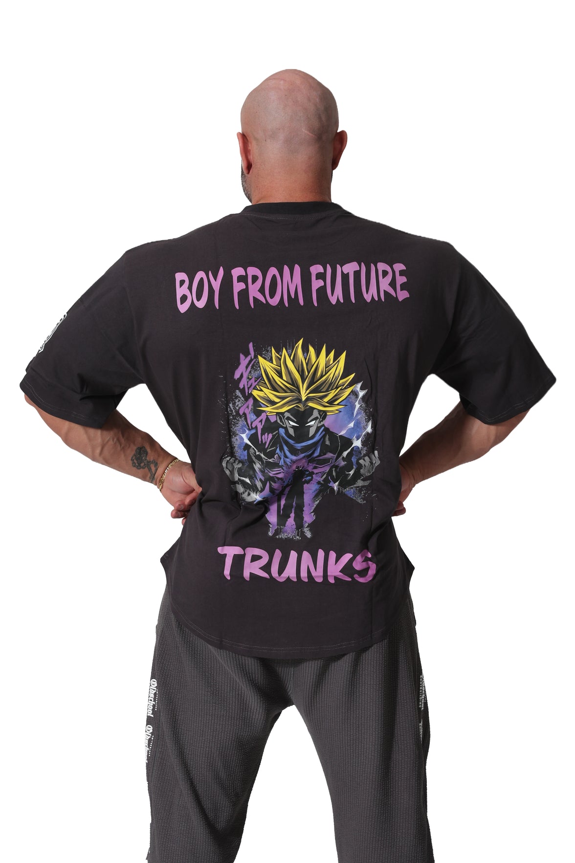 Oldschool Bodybuilding Switzerland Trunks Boy From The Future Oversize Shirt - Antrazit