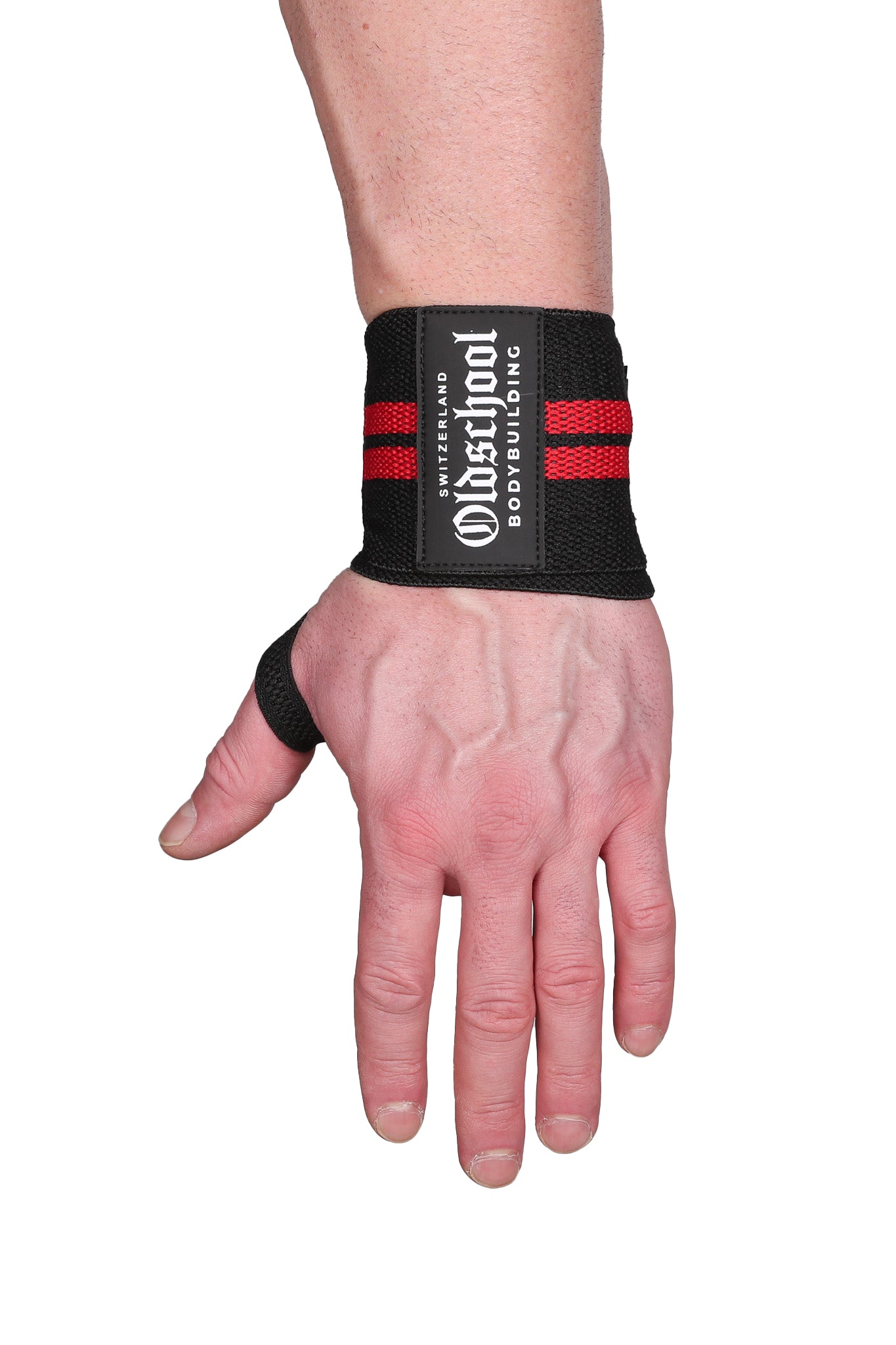 Oldschool Bodybuilding Switzerland Wrist Wraps Pro  - Schwarz/Pro