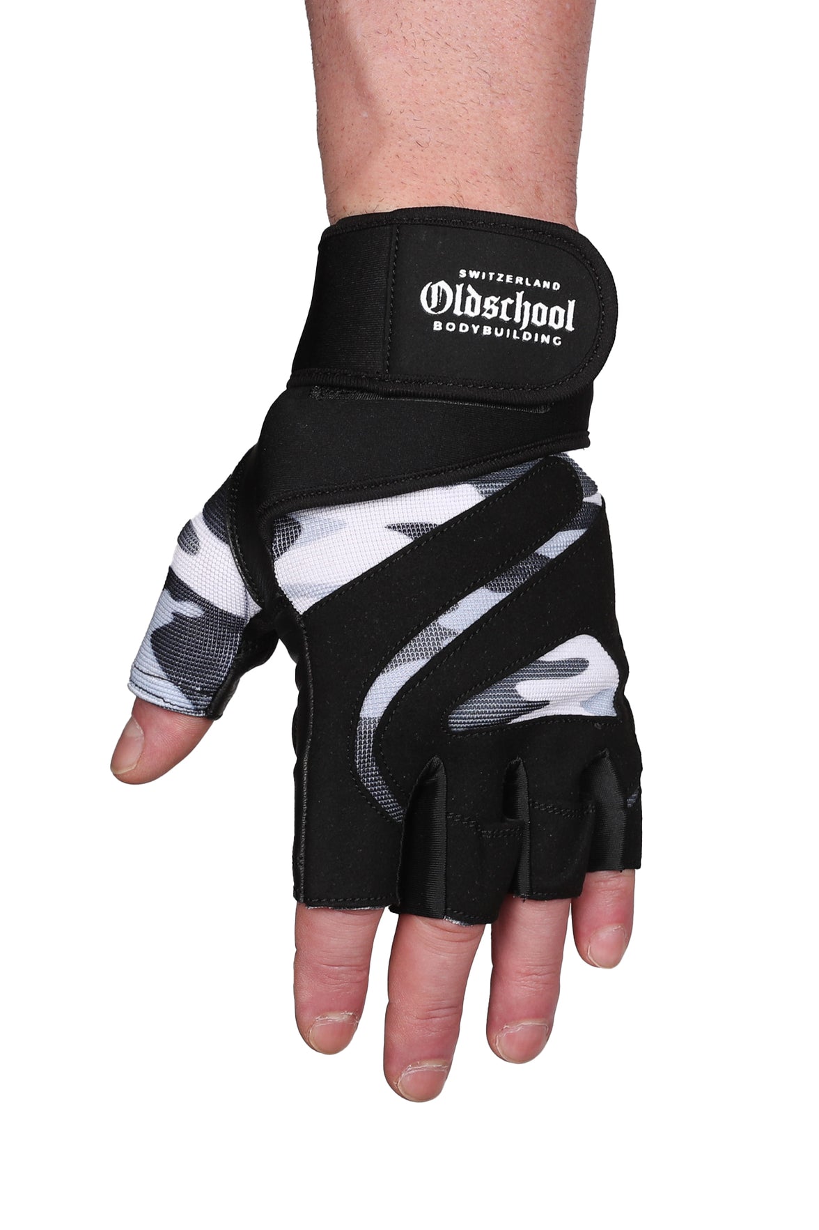Oldschool Bodybuilding Switzerland Gloves - Grau Camo