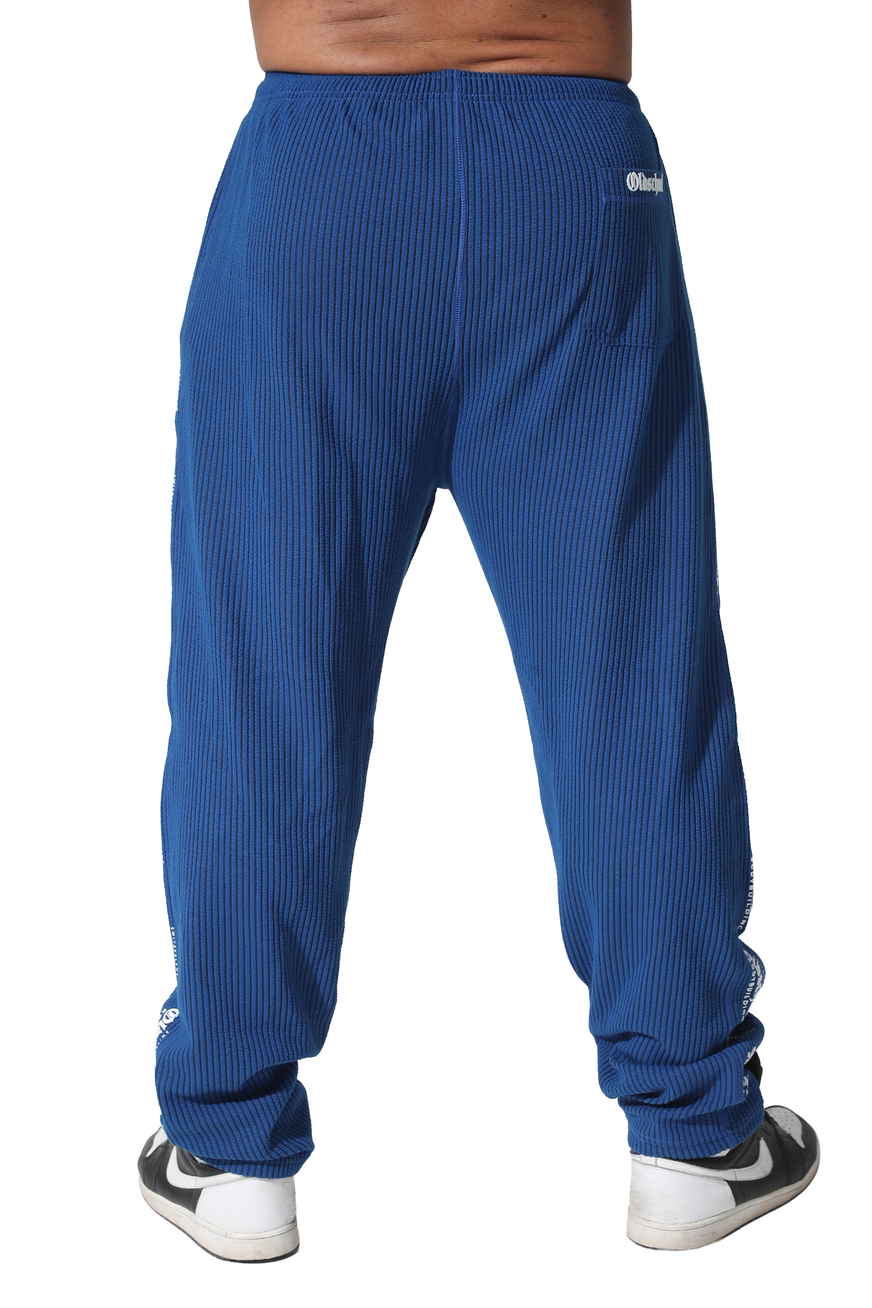 Oldschool Bodybuilding Switzerland Hardcore Pants - Königsblau/Weiss