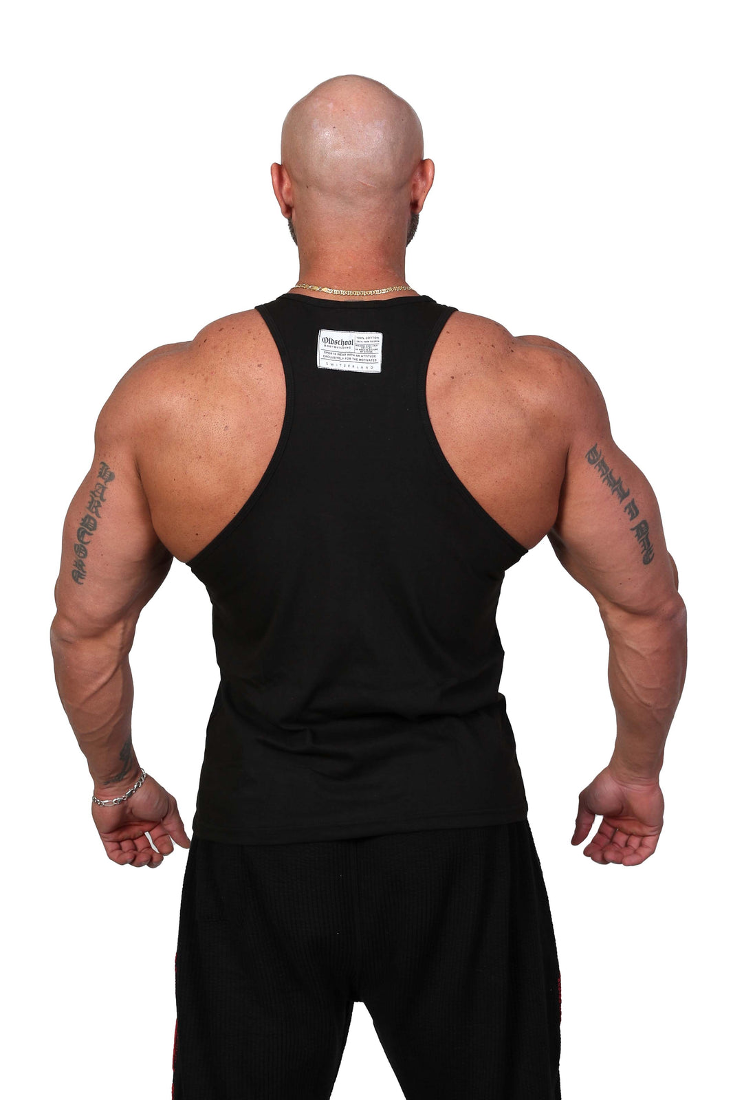 Oldschool Bodybuilding Switzerland Classic Tank Top 2.0 - Schwarz/Rot