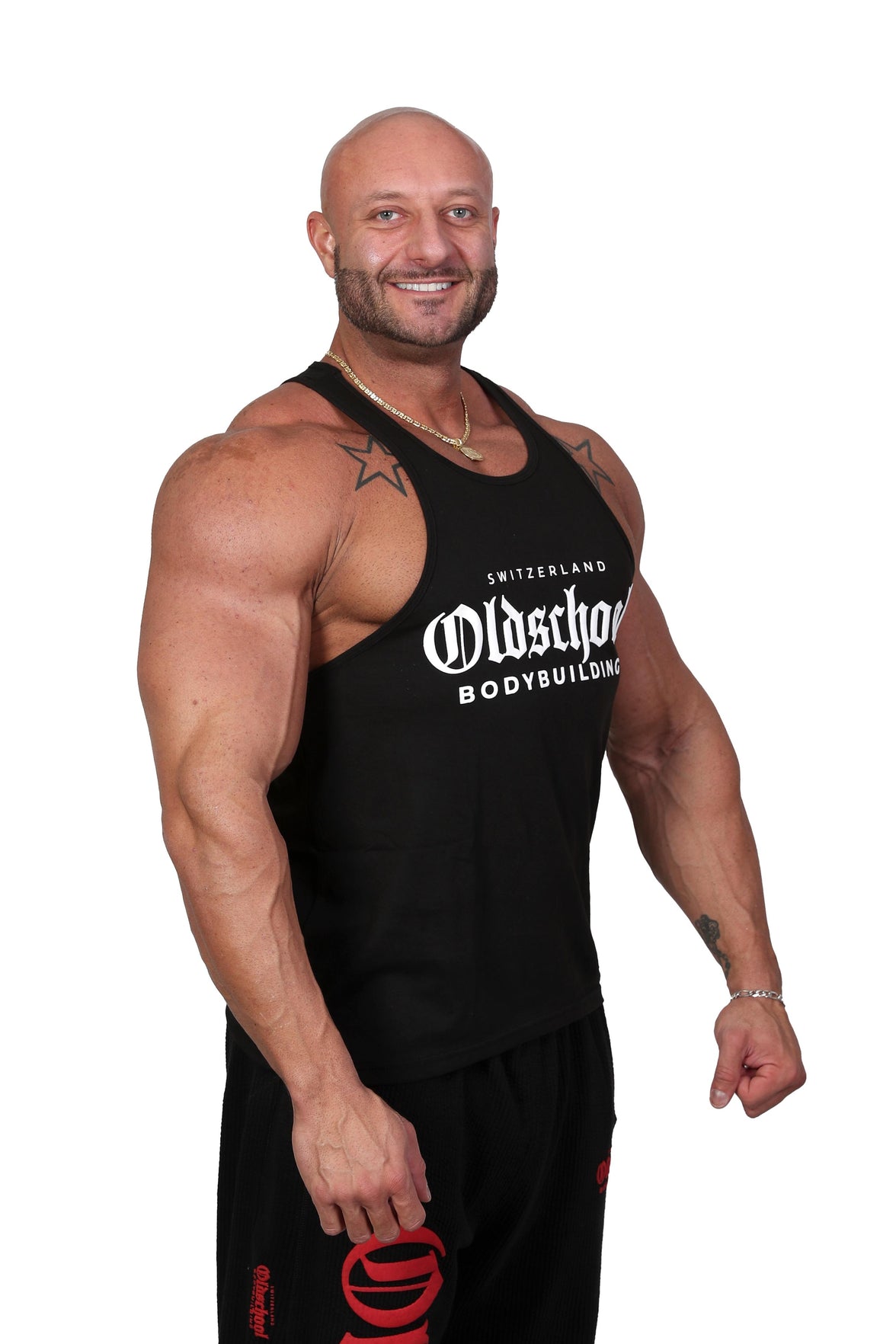 Oldschool Bodybuilding Switzerland Classic Tank Top 2.0 - Schwarz/Weiss