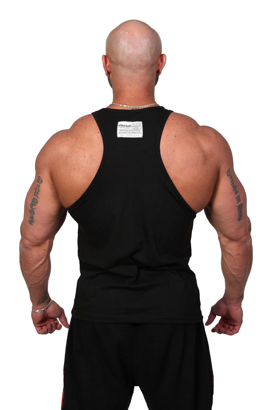 Oldschool Bodybuilding Switzerland Classic Tank Top 2.0 - Schwarz/Weiss