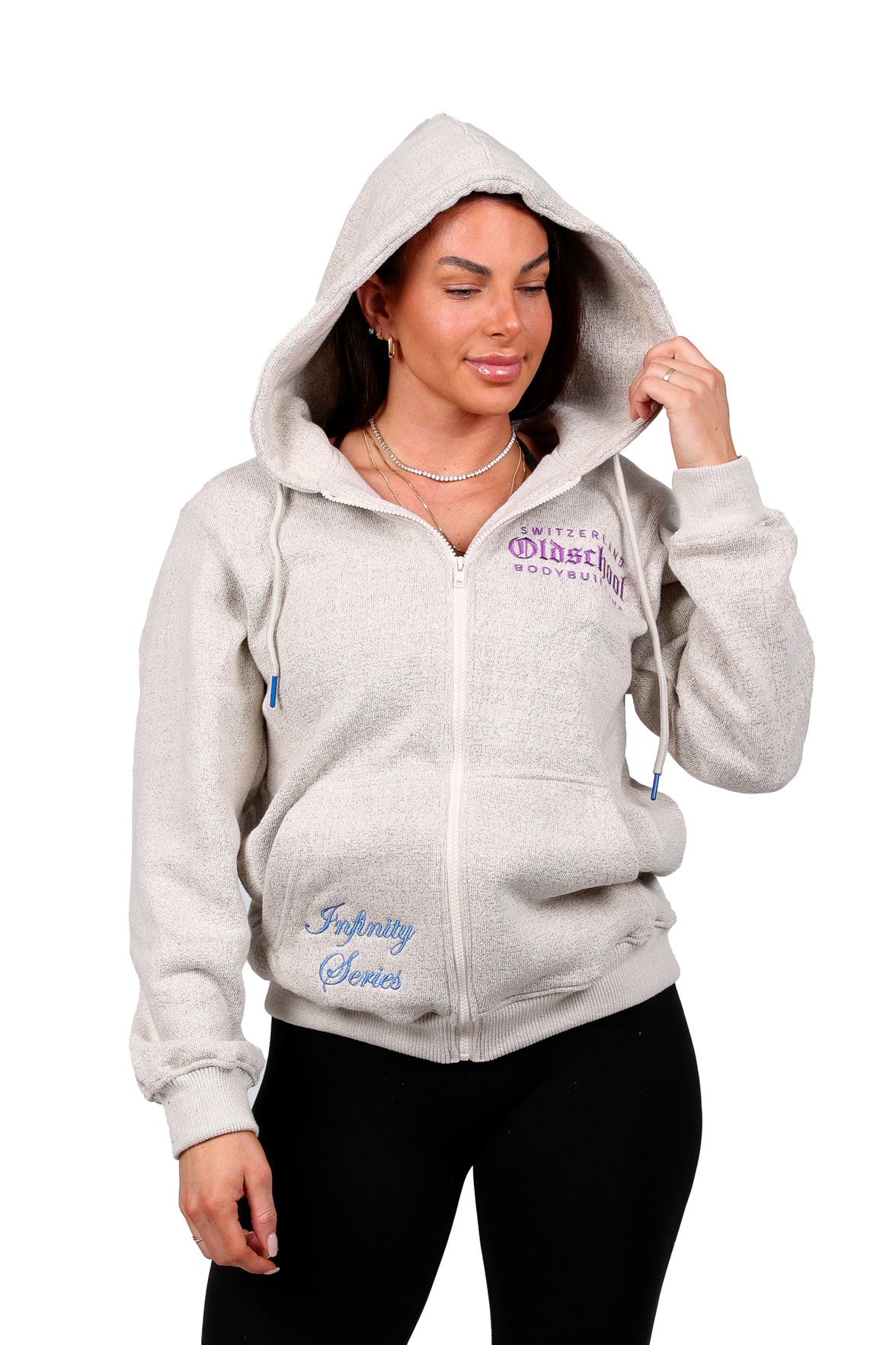 Oldschool Bodybuilding Series Springs Hoodie - Lila/Blau