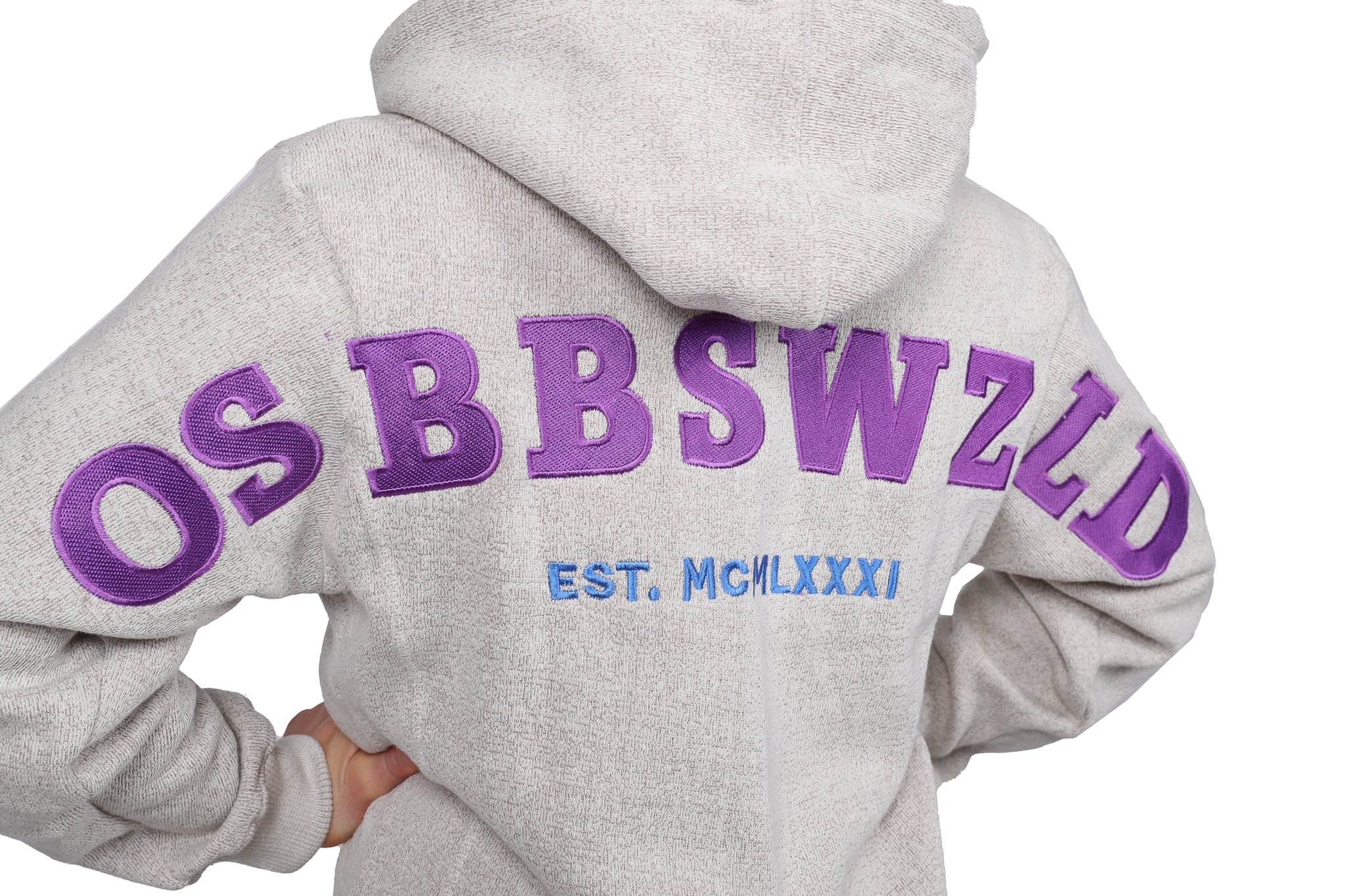 Oldschool Bodybuilding Series Springs Hoodie - Lila/Blau