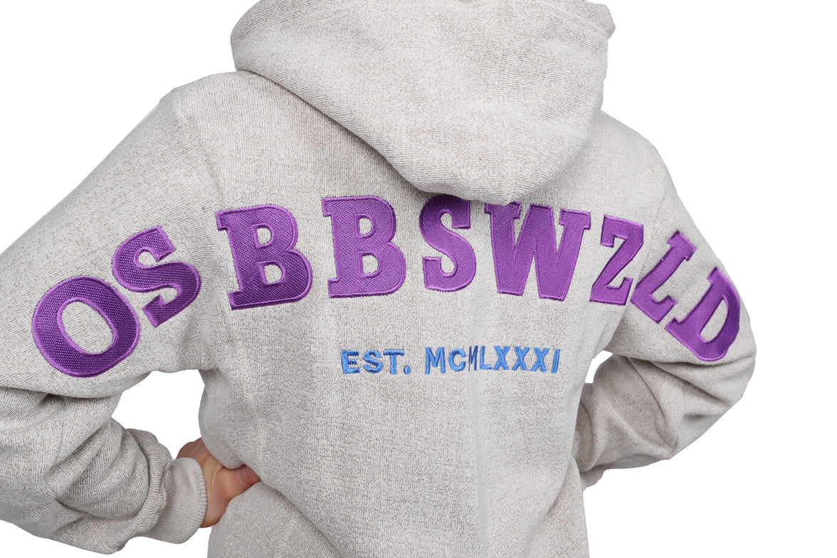 Oldschool Bodybuilding Series Springs Hoodie - Lila/Blau