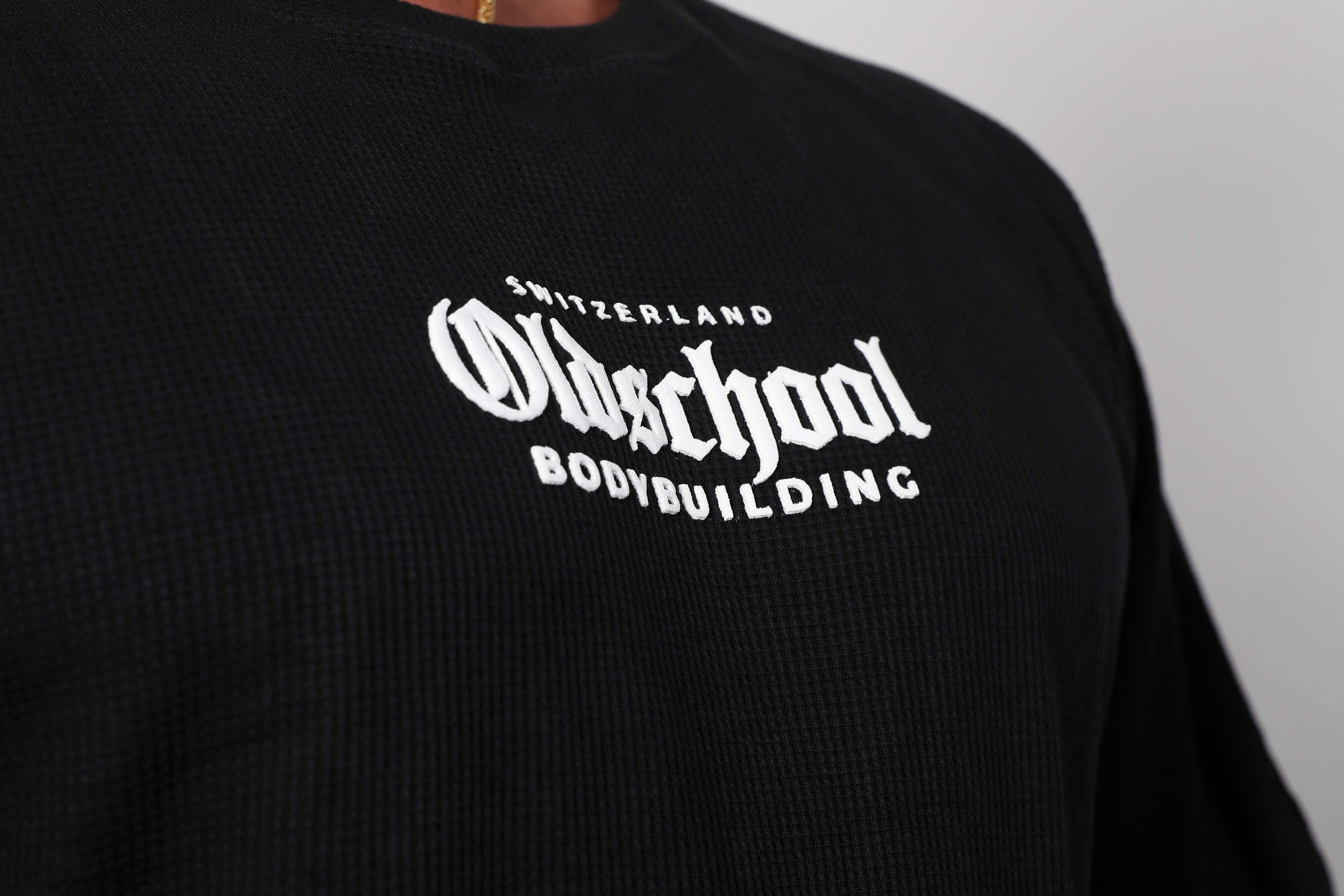 Oldschool Bodybuilding Switzerland Vegetapump Oversized Tee - Schwarz/Blau