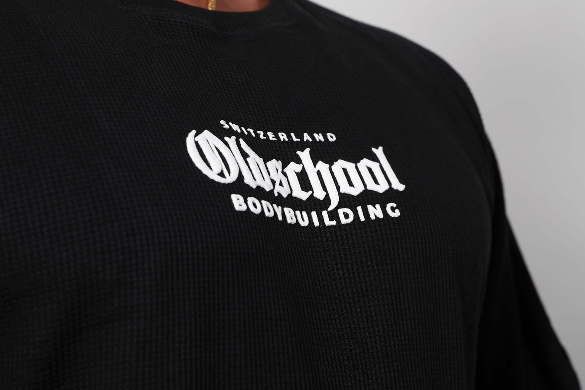 Oldschool Bodybuilding Switzerland Vegetapump Oversized Tee - Schwarz/Blau