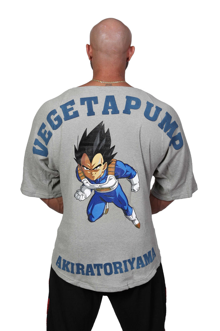 Oldschool Bodybuilding Switzerland Vegetapump Oversized Tee - Grau/Blau