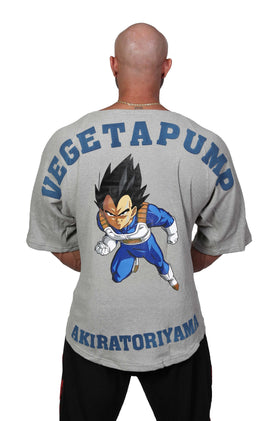 Oldschool Bodybuilding Switzerland Vegetapump Oversized Tee - Grau/Blau