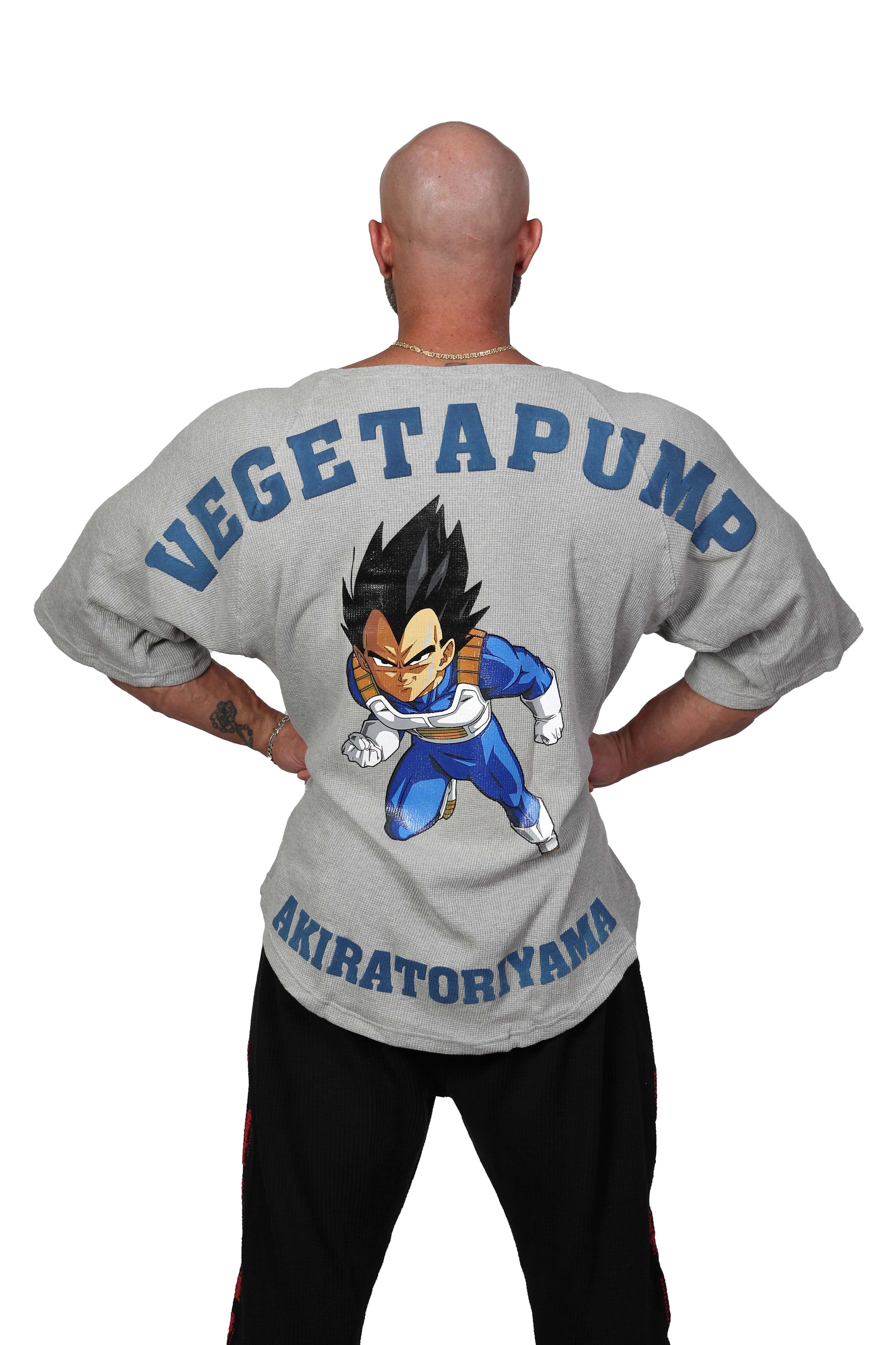 Oldschool Bodybuilding Switzerland Vegetapump Oversized Tee - Grau/Blau