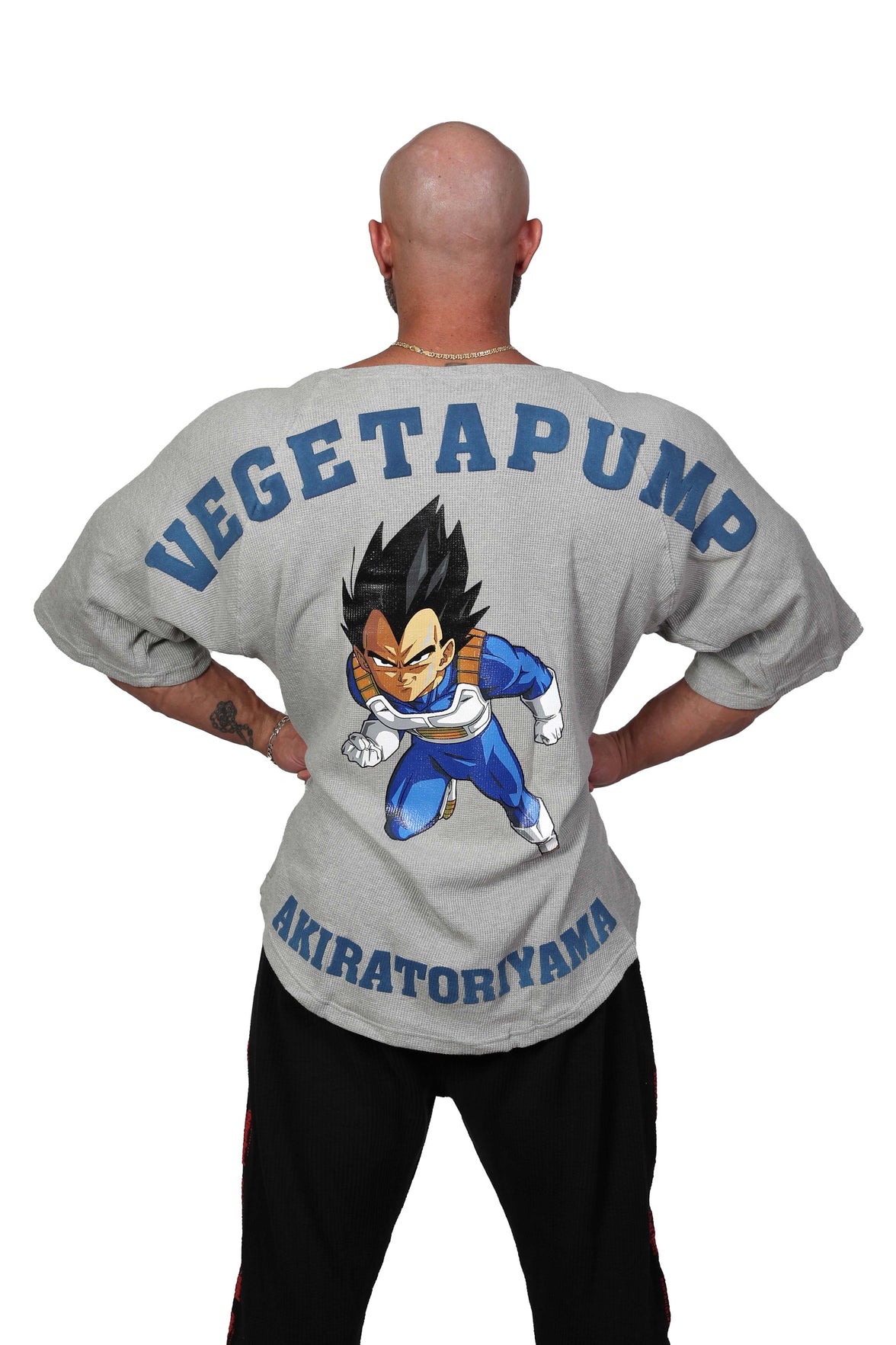 Oldschool Bodybuilding Switzerland Vegetapump Oversized Tee - Grau/Blau