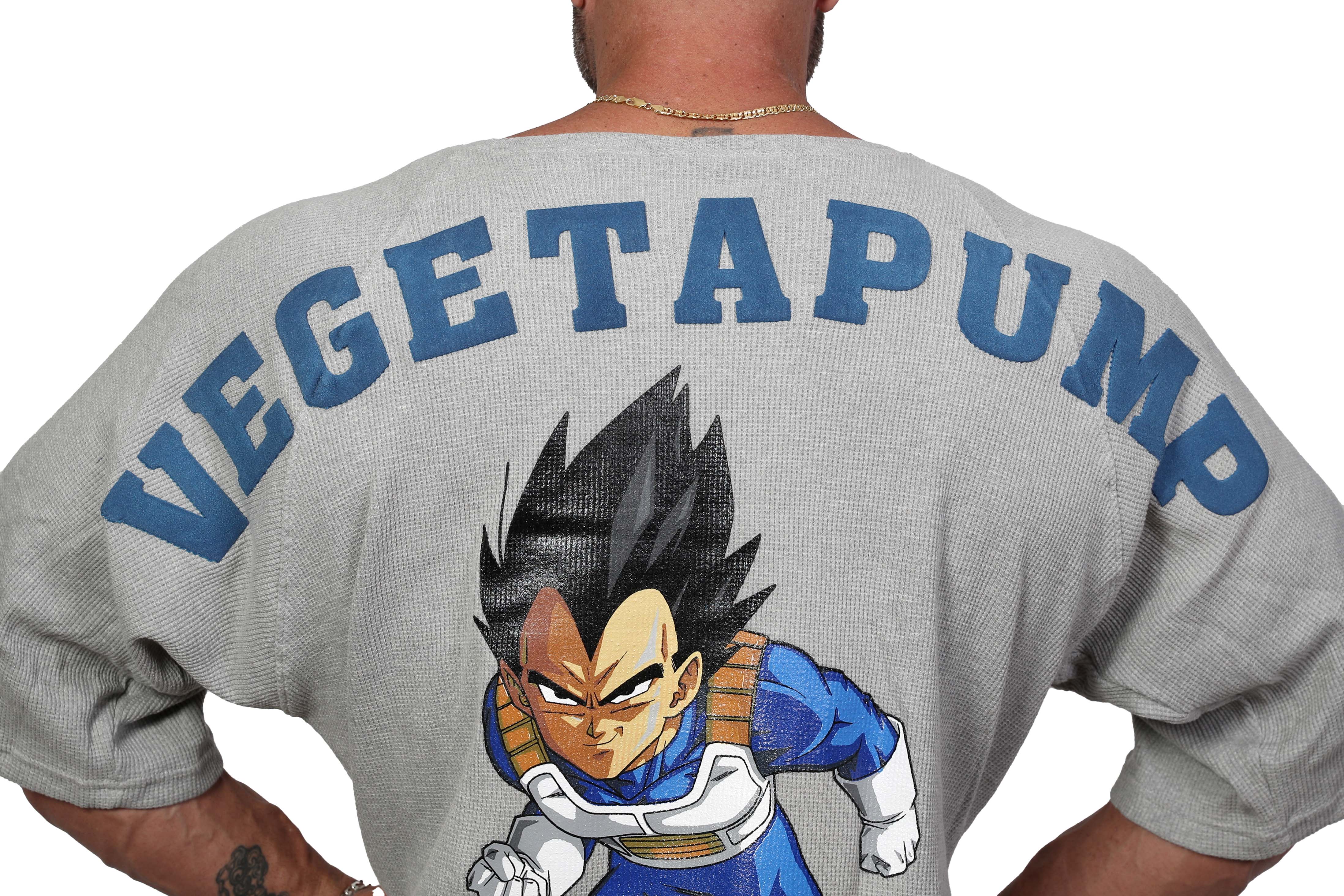 Oldschool Bodybuilding Switzerland Vegetapump Oversized Tee - Grau/Blau