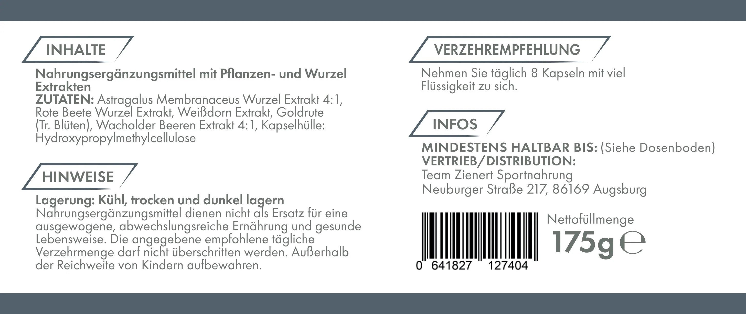 ZNT Nutrition Kidney Support - 240 Kapseln