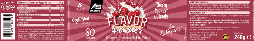 All Stars Flavor Powder Cherry Yoghurt & Chunks 240g