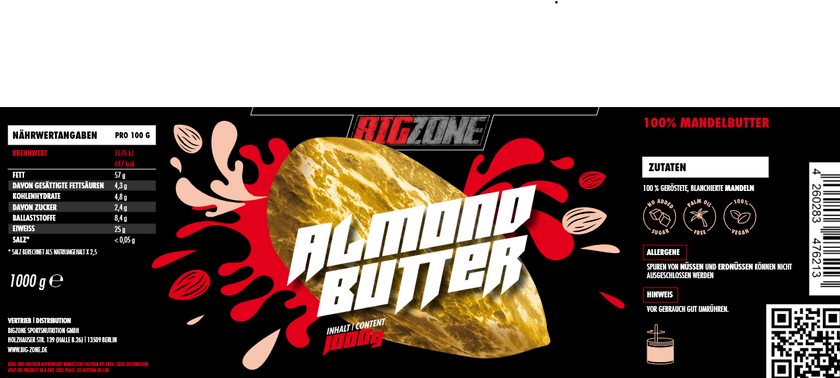 Big Zone Almond Butter 1000g