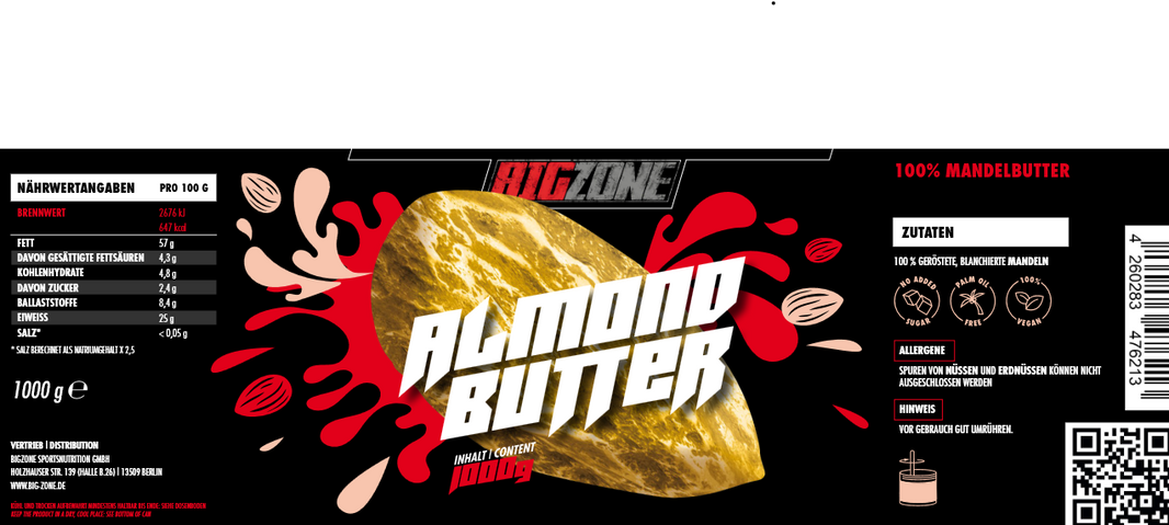 Big Zone Almond Butter 1000g