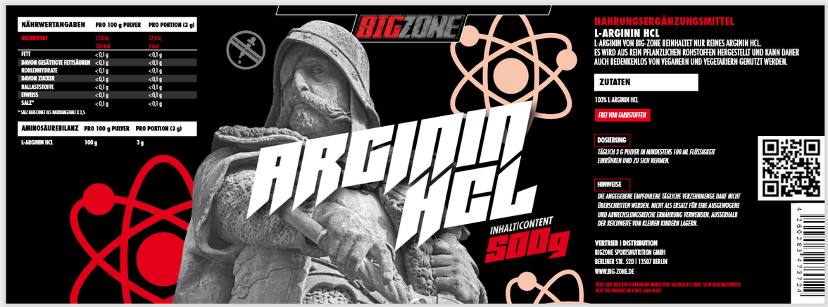 Big Zone Arginine HCL - 500g
