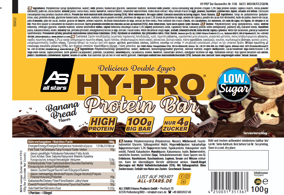 All Stars HY-PRO Bar - 100g