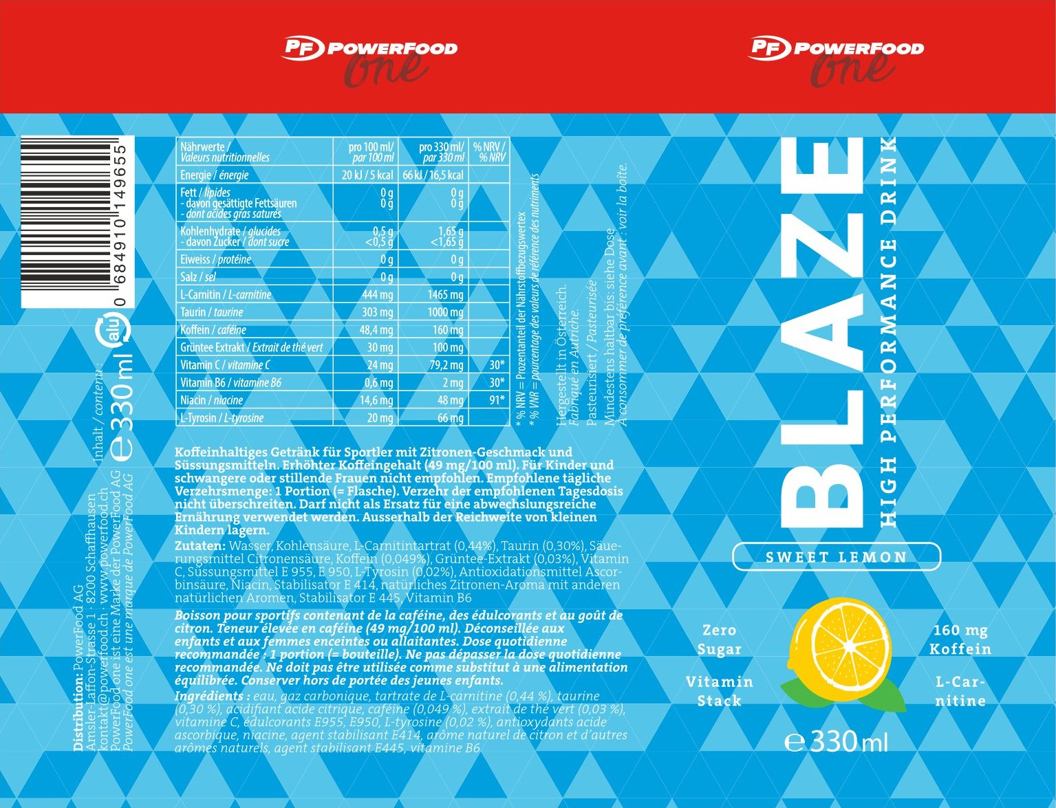 Blaze High Performance Drink 330ml