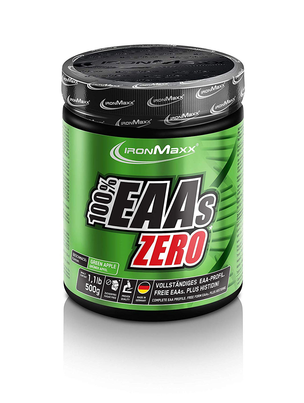 IronMaxx 100% EAAs Zero Grüner Apfel - 500g