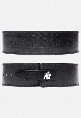 Gorilla Wear 4 Inch Carbon Leather Lever Belt - Schwarz