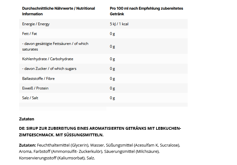 Inlead Barista Syrup - Gingerbread