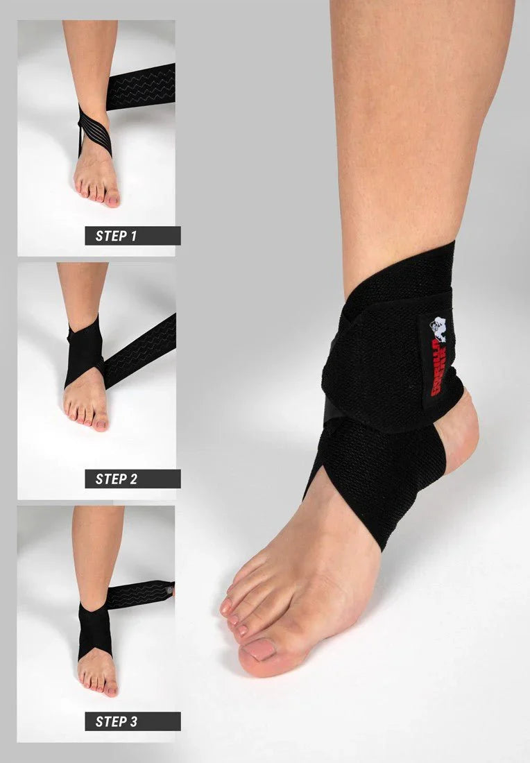 Gorilla Wear Ankle Wraps - Schwarz