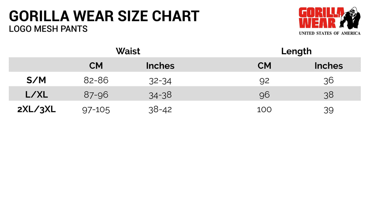 Gorilla Wear Logo Mesh Pants - Schwarz