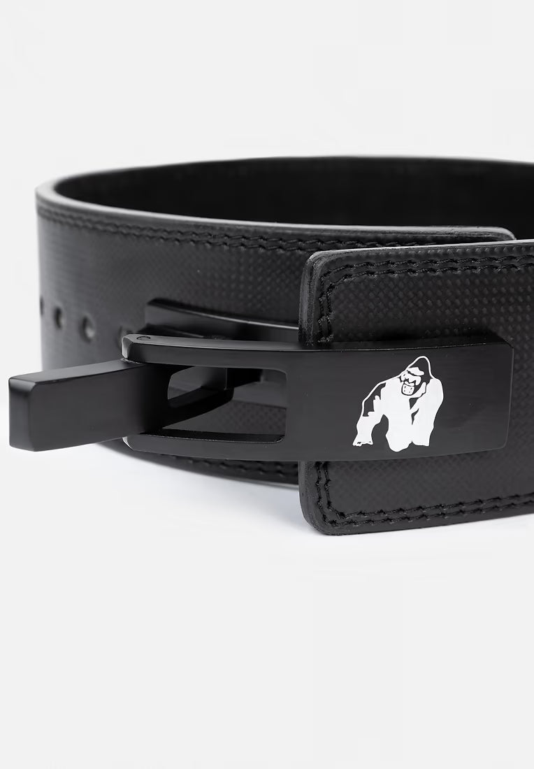 Gorilla Wear 4 Inch Carbon Leather Lever Belt - Schwarz