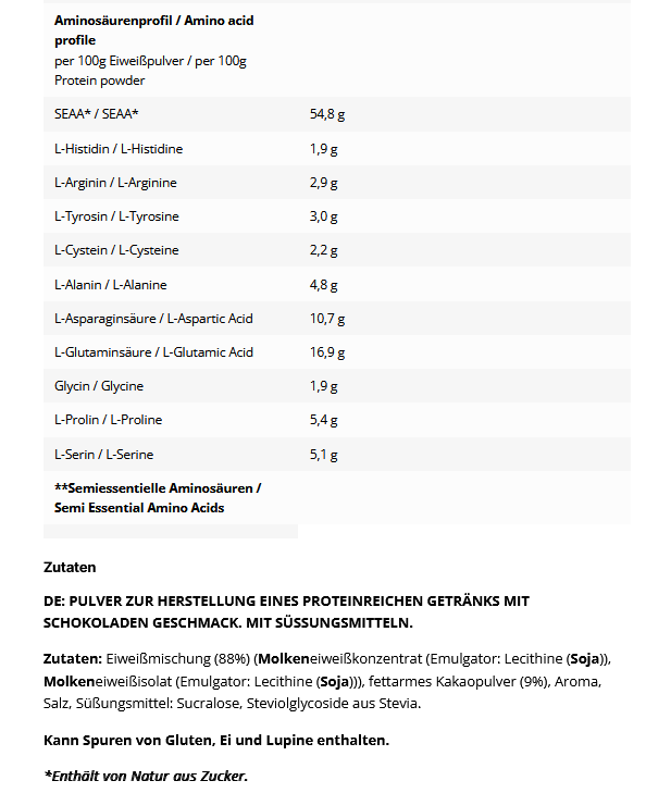 Inlead Whey Protein Double Chocolate 1000g