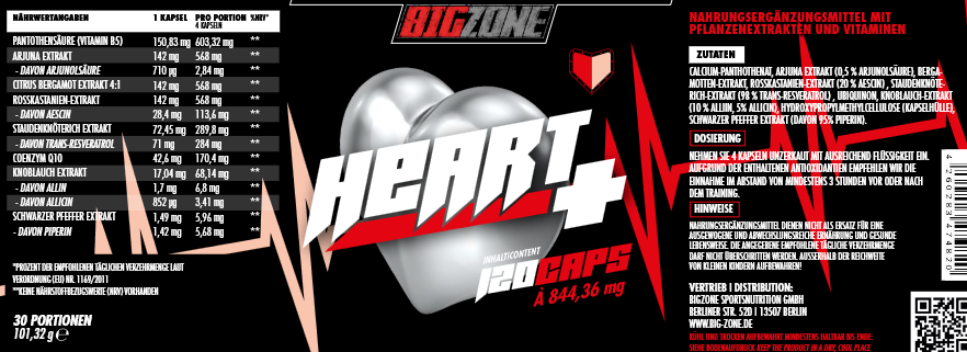 Big Zone Heart+ - 120 Kapseln