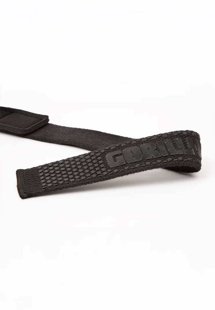 Gorilla Wear Padded Silicone Lifting Straps - Schwarz
