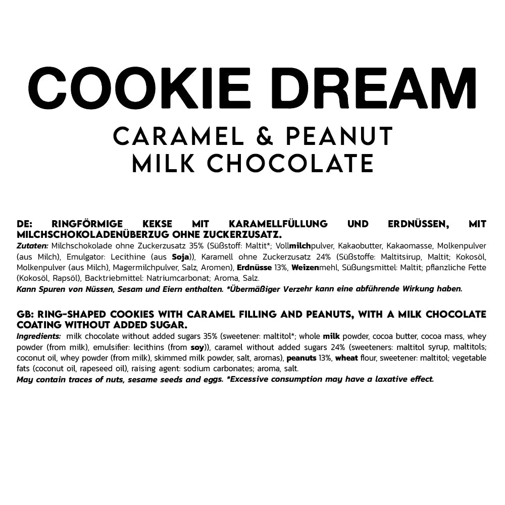 Inlead Cookie Dream Caramel & Peanut Milk Choc - 125 g