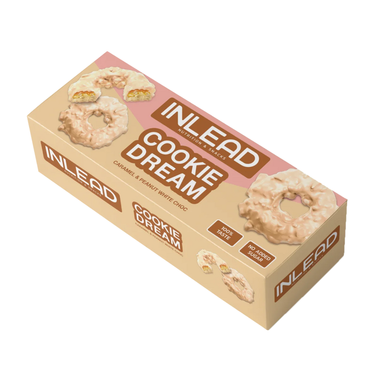 Inlead Cookie Dream Caramel & Peanut White Choc - 125 g