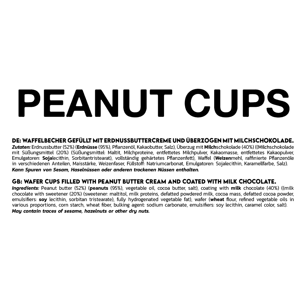 Inlead Peanut Cups - Karton 15 x 50 g