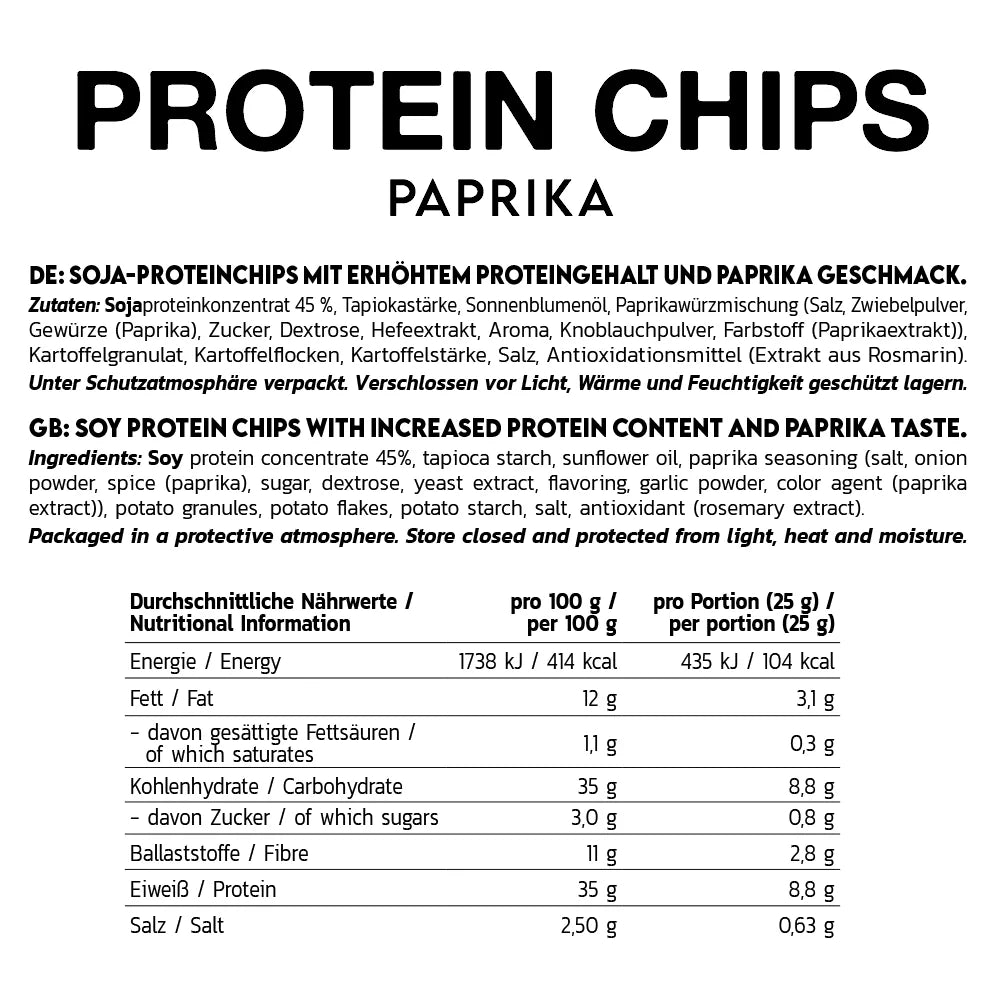 Inlead Protein Chips Paprika 50g MHD 04.25