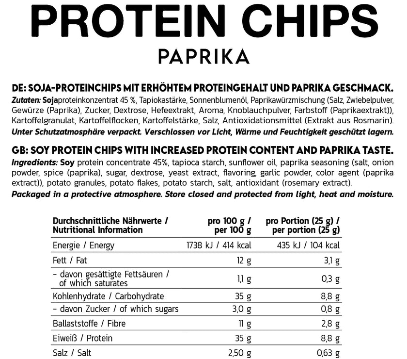 Inlead Protein Chips Paprika 50g